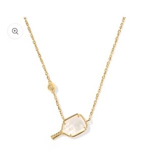Kendra Scott Gold Necklace with White Mother-of-Pearl Pendant